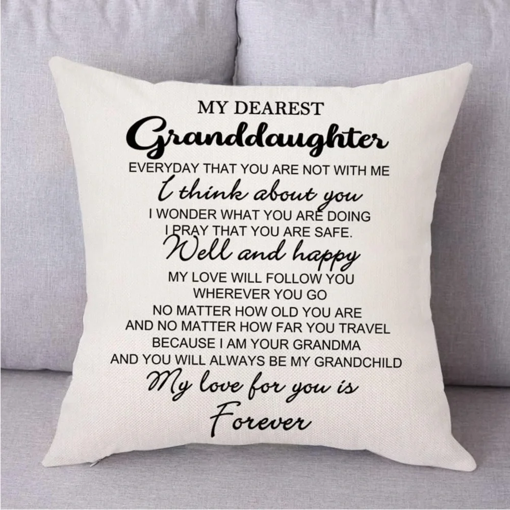 New Granddaughter Gifts from Grandma Pillow Covers Granddaughter no insert